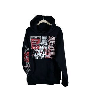 Sugar hill Black Double Graphic Hoodie